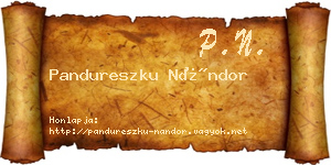 Pandureszku Nándor névjegykártya